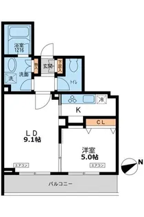 パシフィックコート目黒南【3階】の間取り