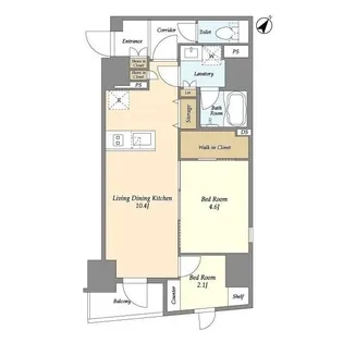 東京都中央区日本橋小伝馬町【マンション】の間取り