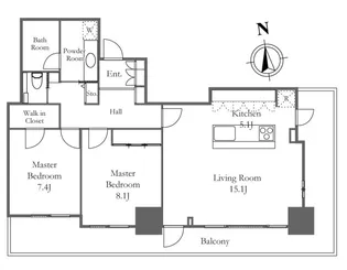 リエトコートアルクスタワー【12階】の間取り