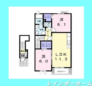ラフレシール【2階】の間取り