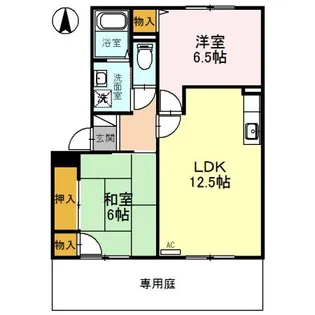 エスポワールイダ 弐番館【1階】の間取り