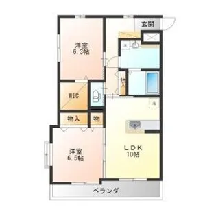 ルミエール鶴田【2階】の間取り