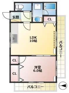 パラシオン池之端【2階】の間取り