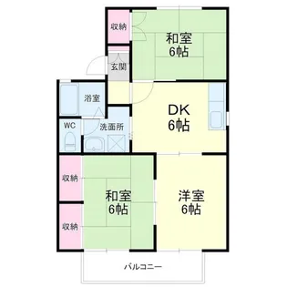 ファミールB【1階】の間取り
