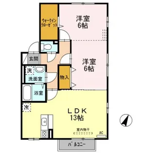 ウェライ2008 SC【2階】の間取り