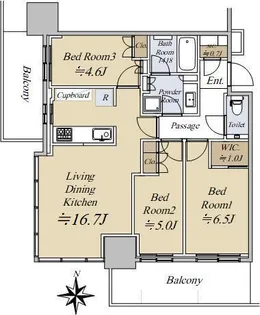 大崎ステーションレジデンス【20階】の間取り