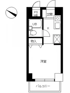 スカイコート新宿第10【4階】の間取り