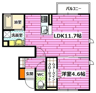 ホワイトリリー【1階】の間取り