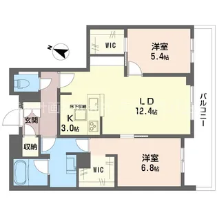 セントリビエ南平【1階】の間取り