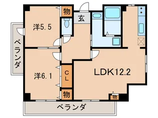 サンクチュアリ深江本町【6階】の間取り