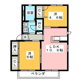 STルナ・パークA棟【2階】の間取り