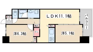 ベリー海老江【7階】の間取り