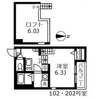 ハーモニーテラス西日置【2階】の間取り