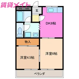 ストリートアート【4階】の間取り