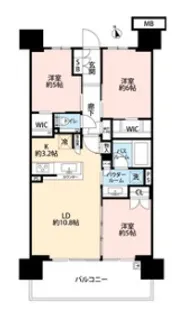 シティテラス南砂【8階】の間取り