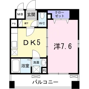クレシア横浜山手【5階】の間取り
