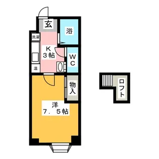 サンチェリヰマンションニシハル【1階】の間取り