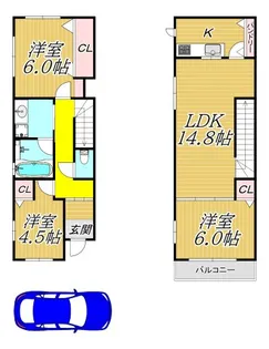 シャトレ塚口の間取り