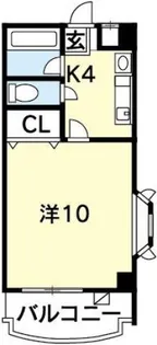 グランコート住吉【6階】の間取り