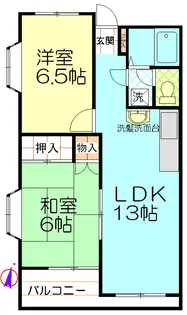 シティハウスやまと【2階】の間取り