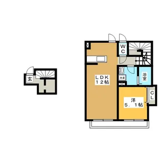 ヴィンテージ高松【2階】の間取り