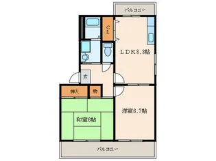 プルミエール園田【2階】の間取り