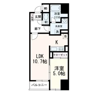 アリオール一番町【3階】の間取り