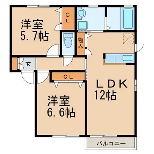 メゾン・ハート D【1階】の間取り