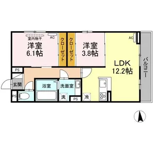 SunFerme(サンフォルム)【3階】の間取り