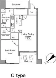 レジディア恵比寿南【6階】の間取り