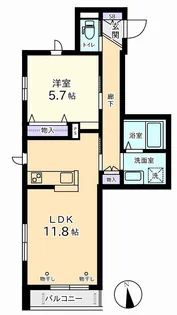 テラフォルテN【1階】の間取り