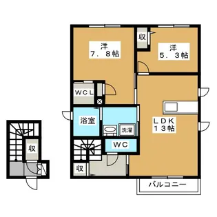 クリス バークレイ【2階】の間取り