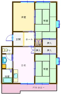 シャトー垣本【1階】の間取り