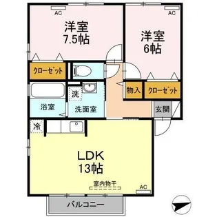 リビングタウン鳴門【2階】の間取り