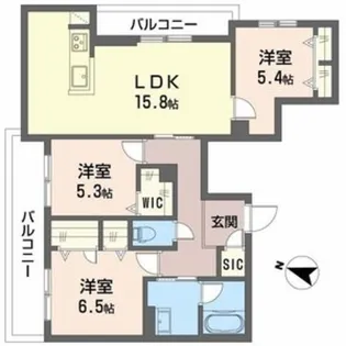 シャーメゾン ルミエール【3階】の間取り