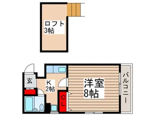 秀和ハイツ【2階】の間取り