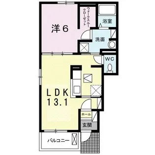 サンパティークB【1階】の間取り