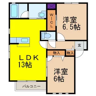 シャトープロバンス【1階】の間取り