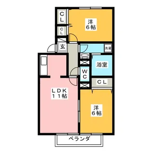 エクレール【2階】の間取り