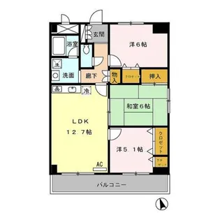 Clavel Nagara(クラベールナガラ) 1【4階】の間取り