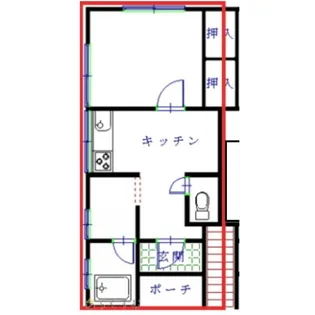 コーポ若葉【1階】の間取り