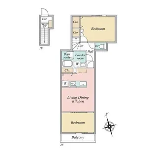 ロワジール西ヶ原【2階】の間取り