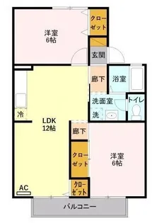 ヒルズ三橋【1階】の間取り