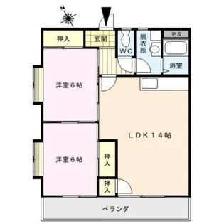 イーストハイツ高崎【5階】の間取り