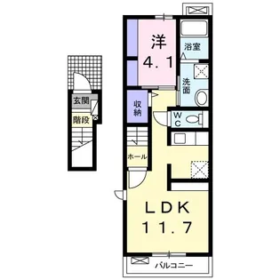 アモーレ今津I【2階】の間取り