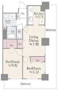 イーストコア曳舟一番館【9階】の間取り