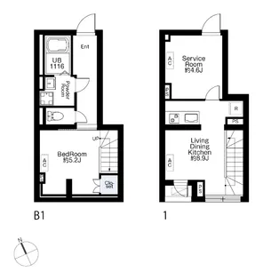 SPHERE MOTOYOYOGI HILL TERRACE【1階】の間取り