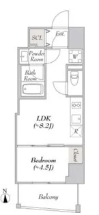 ルミーク文京湯島【9階】の間取り