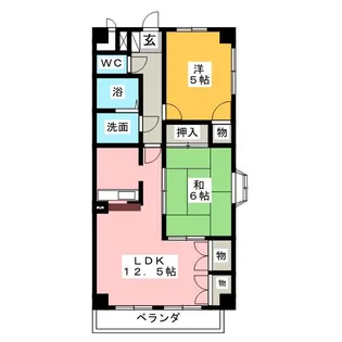 エクセラン寺本【1階】の間取り