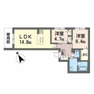 サングレイス【1階】の間取り